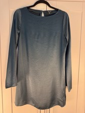 Madewell Shift Mini Dress Green Size XS Minimalist Long Sleeve Casual Chic