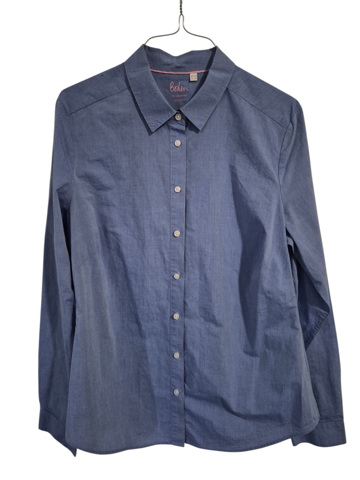 Boden Chambray Button Up Shirt Size 12R The Classic Shirt Preppy Minimalist