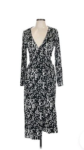 Robe Imprimée Diane Von Furstenberg - Taille 10 US, Multicolore, Style Faux Wrap - Neuf Avec étiquettes