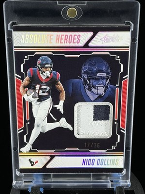 2024 Panini Absolute Nico Collin Absolute Heroes Memorabilia /25 #AHMNCS Texans