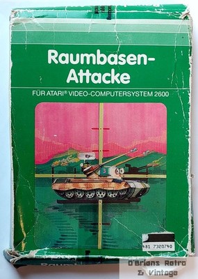Raumbasen Attacke (Atari 2600) - German Quelle Release - Cartridge and Box