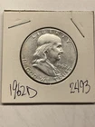 1962 D US  SILVER HALF DOLLAR  2493