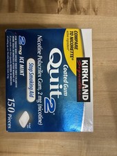 Kirkland Signature 2mg Quit Smoking Gum Nicotine Polacrilex 150 Pieces Exp 01/27
