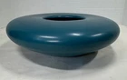 Vintage Royal Haeger Matte Blue Oval Ceramic Vase Planter - Unique XL 10" x 3.5"