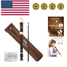 Soprano Recorder for Beginners Kids, Baroque style C Key Recorder Instrument ...