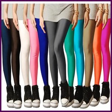 New Spring Solid Candy Neon Leggings for Women High Stretched Female Legging