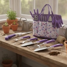 Garden Tool Set, 10 Pcs Heavy Duty Gardening Tool Kit Women Garden Gift Set A...