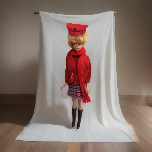 VTG Mattel 1964 Blonde Bubble Cut Barbie 3408 Mod Super Scarf Bonus