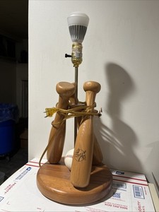 Baseball bat Table Lamp with Pro Team Ball Champro