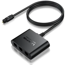 Optical Cable Splitter 1x3 SPDIF Toslink with 1PCS Optical Audio Cable Toslink S