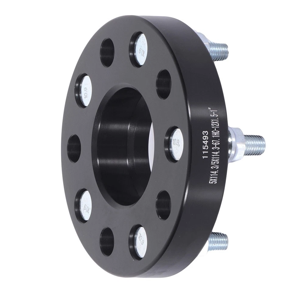 4Pc 1" Hub Centric Wheel Spacers 5x4.5 For Hyundai Mazda Mitsubishi Foto 3 de 4