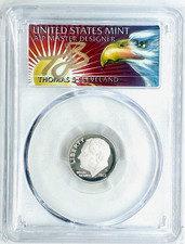 2022 S 10C Clad Roosevelt Dime PCGS PR70DCAM FDOI Thomas Cleveland EAGLE LABEL