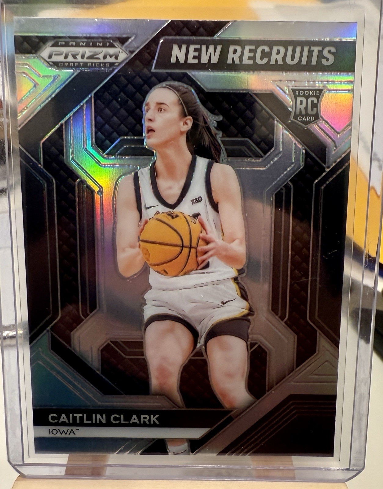 2024 Panini Prizm Draft Picks Caitlin Clark #14 New Recruits Silver Prizm RC