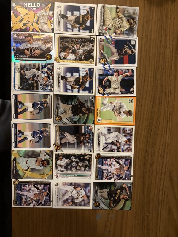 San Diego Padres Lot 105 Total Cards 25 Chrome Cards All Cards Are Sleeved
