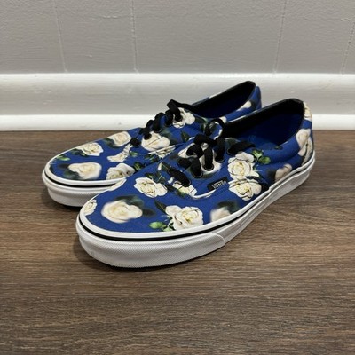 Vans Era Romantic Floral Lapis Blue White Sneakers Men's Sz 10 Classic Skater