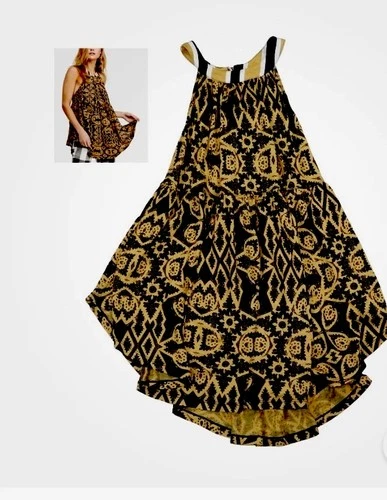 intimately free people black and yellow mimi tunic small