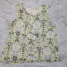 Cabi Shirt Womens M Yellow Sleeveless Top Lightweight Breathable Casual Comfort