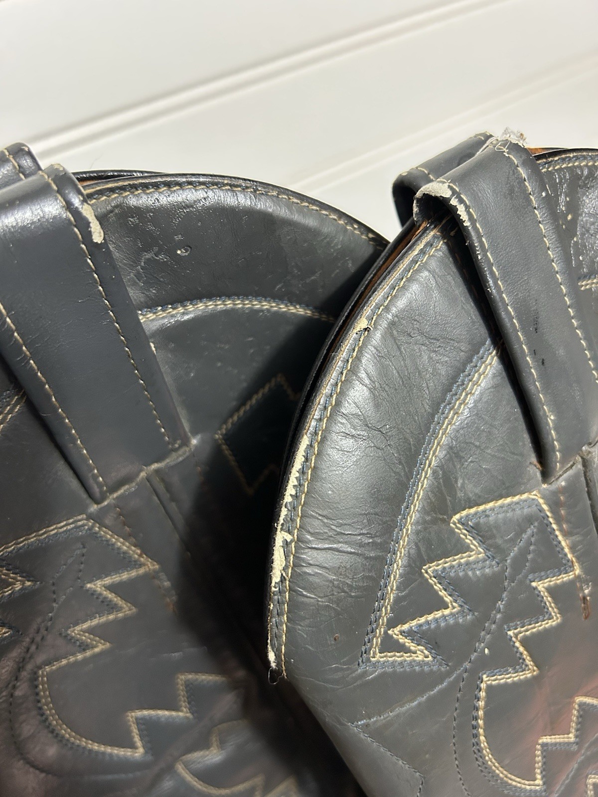 Renegade Gray Snakeskin Cowboy Western Boots Mens… - image 11