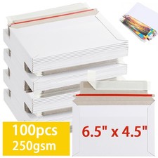 100PCS 6.5 x 4.5 Rigid Flats Cardboard Envelope Mailers Document Photo Shipping
