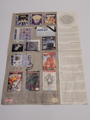    Nintendo Game Boy Poster / Flyer | ASCII Entertainment | Vintage | RAR   