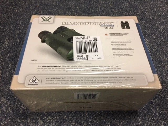 Vortex Diamondback 10x50 Binoculars Model D5010 - Brand New in Sealed Box - Image 3 of 4