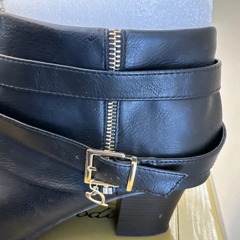 Botín Thalia & Sodi Tully Negro Cuero Cremallera Nuevo Talla 12M Foto 4 de 4