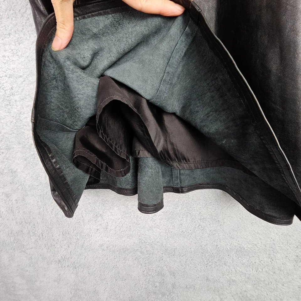 Falda De Colección Begedor Italia Mujer Cuero 8 Negra Gótica Roca Cintura Alta Cremallera Suave Foto 3 de 4