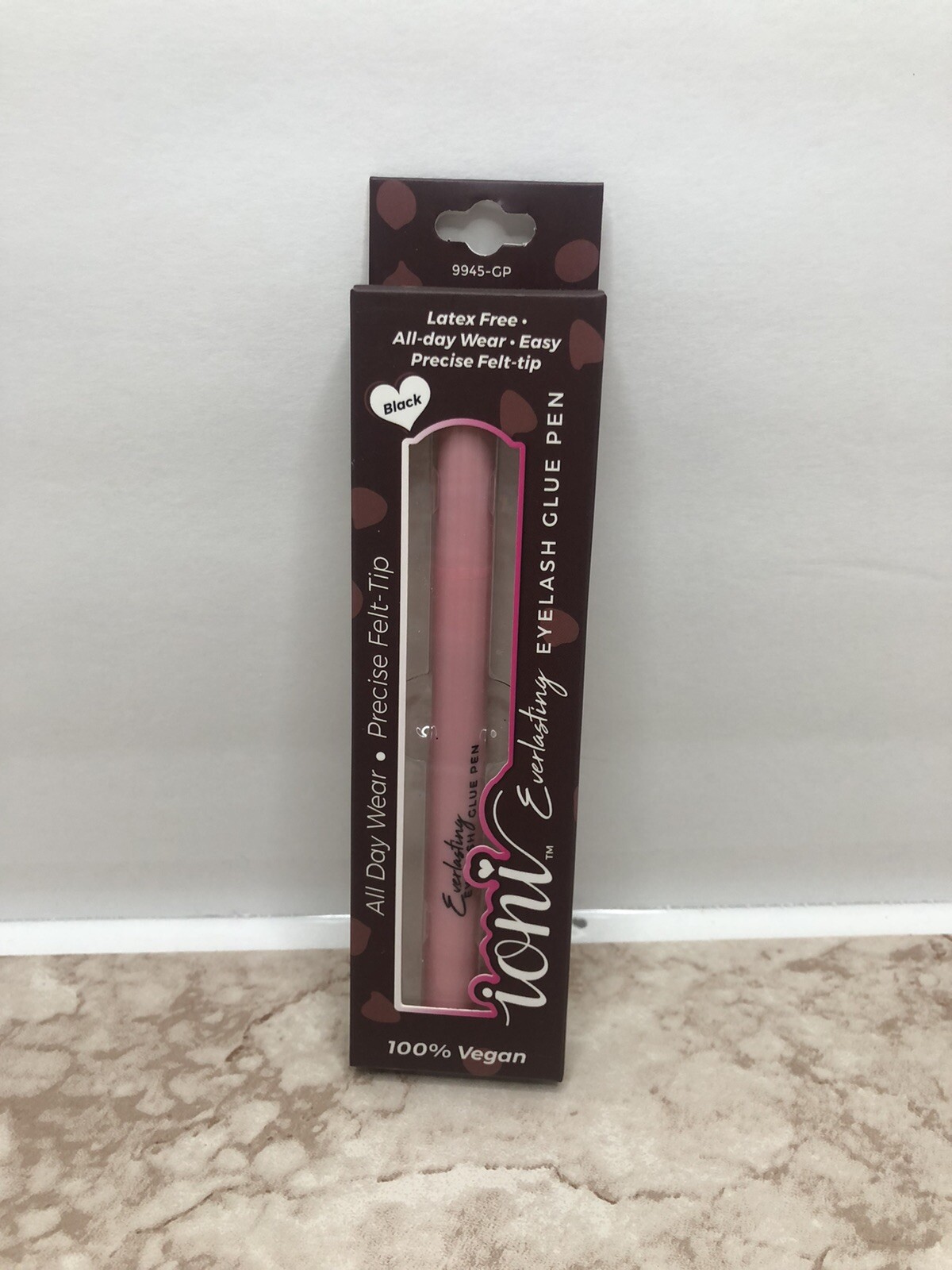 2 IONI EYELASH BLACK GLUE PEN PRECISE FELT TIP VEGAN ALL DAY WEAR FALSE