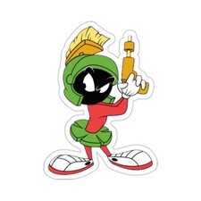 Marvin the martian looney tunes alien illustration art Kiss-Cut Sticker vinyl