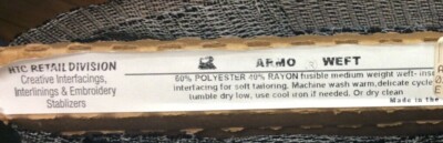 HTC BLACK ARMO WEFT- 25''W-- 2 YARD INCREMENTS