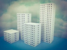 15 Floor OFFICE city LUXURY APARTMENT Building - N Scale 1:160 - Fully Assembled