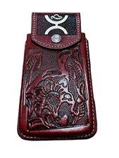 Men’s Western Leather Phone Holster Funda celular vaquera porta telefono
