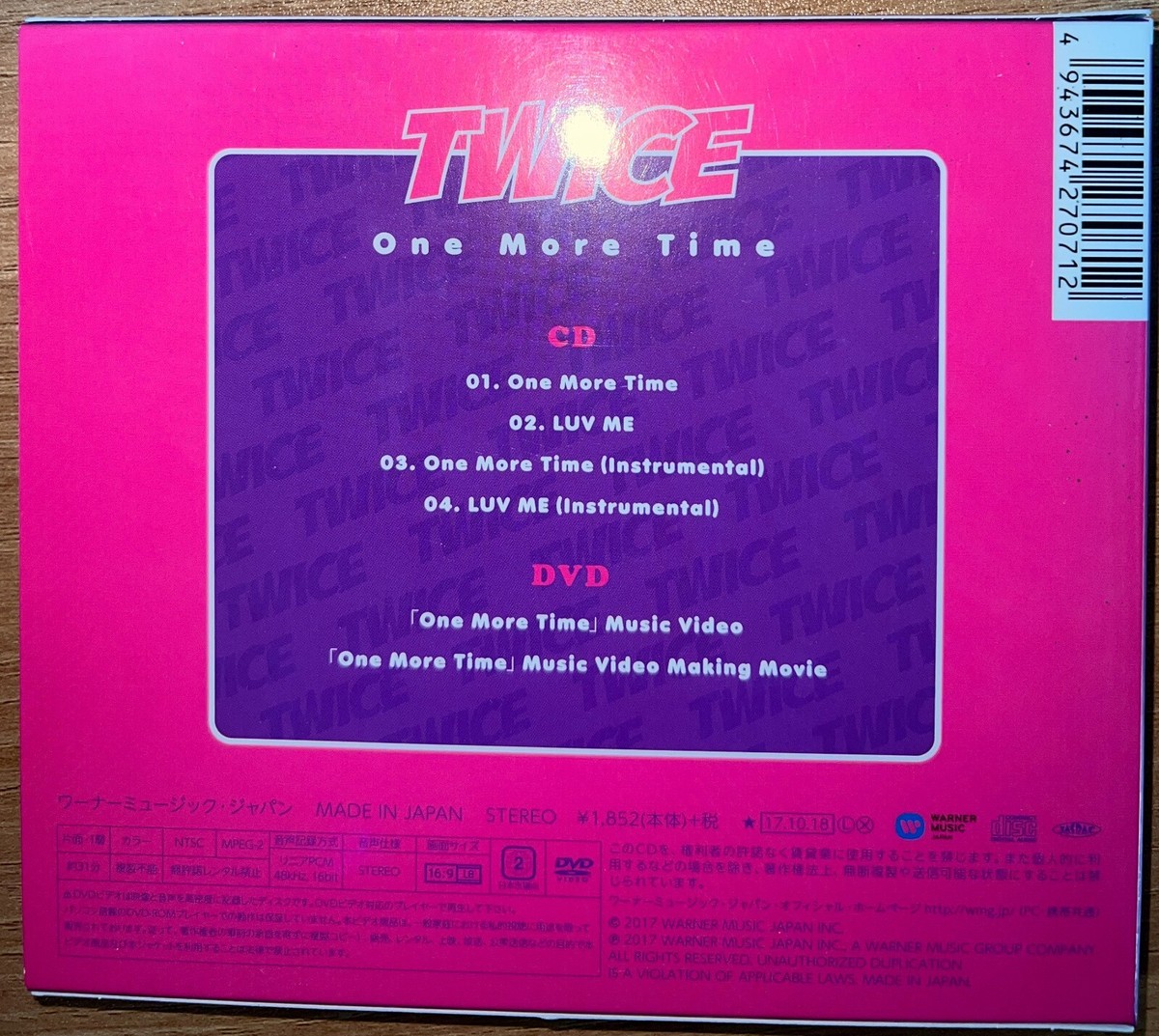 TWICE [ONE MORE TIME] All Member Autographed Signed Album Mint