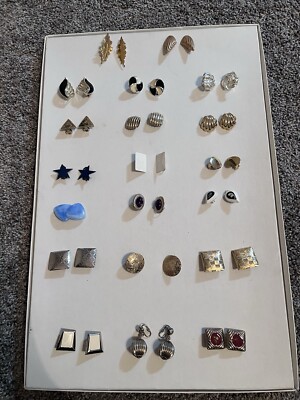 Vintage Lot of Clip On Earrings 20 Pair Fun & Fancy All Different Styles