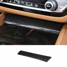 Dry Carbon Fiber Central Console Storage Box Cover Trim For BMW 5 Series 2018-22