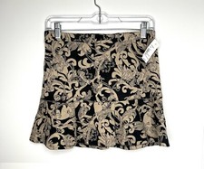 ENTRO Womens Elastic Waist Lined Skirts Mini Size L