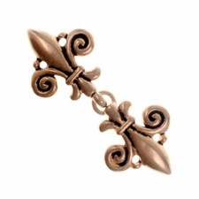 Gewandhaken Fleur de Lys - Gewandschließe Mittelalter Verschluss Gewandung LARP