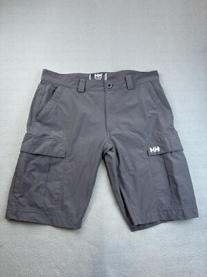 Helly Hansen Cargo Shorts Mens 33 Gray Hiking Performance Travel Active