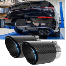 For Hyundai Elantra 21-25 Carbon Fiber Dual Exhaust Tip 2.5 To 3.5od Stainless For Hyundai Elantra 21-25 Carbon Fiber Dual Exhaust Tip 2.5 To 3.5od Stainless