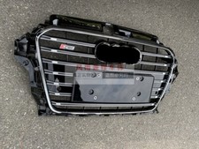 S3 Stil Grill Kühlergrill Frontgrill  Chrom Silber Für Audi A3 S3 2014-2016