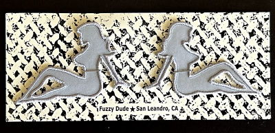 MUD FLAP WOMEN GIRLS PATCHES Reflective Silver EACH is 3''L X 2''T Rat Rod Kustom