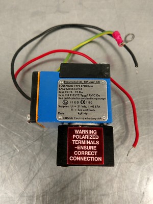 Pneumatrol Solenoid Type EP000/ia BAS01ATEX1391X.                           5D-5
