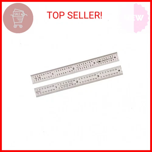 6 in Machinist Ruler Scale 5R 10ths 1/100 1/32 1/64 Graduation Flexible Decimal 