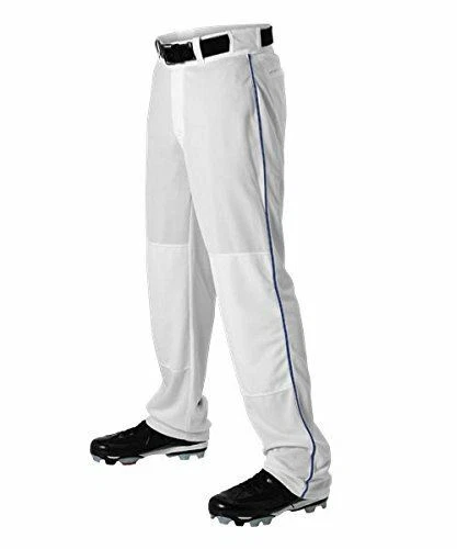 Don Alleson 605WLBY Youth Relaxed Fit Baseball Pants with Braid - White/Royal - - Photo 1/1