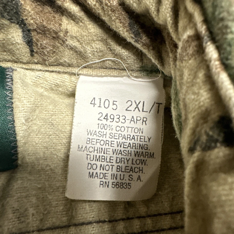 Vintage Cabelas USA Men's 2XL Tall Realtree Camo Long Sleeve Button Up Shirt - Image 4 of 4