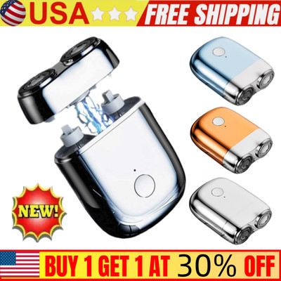 Men's Portable Alloy Electric Shaver，Mini Magnetic Automatic Electric Shaver