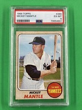 1968 Topps Mickey Mantle #280 New York Yankees PSA 6 EX-MT Just Graded