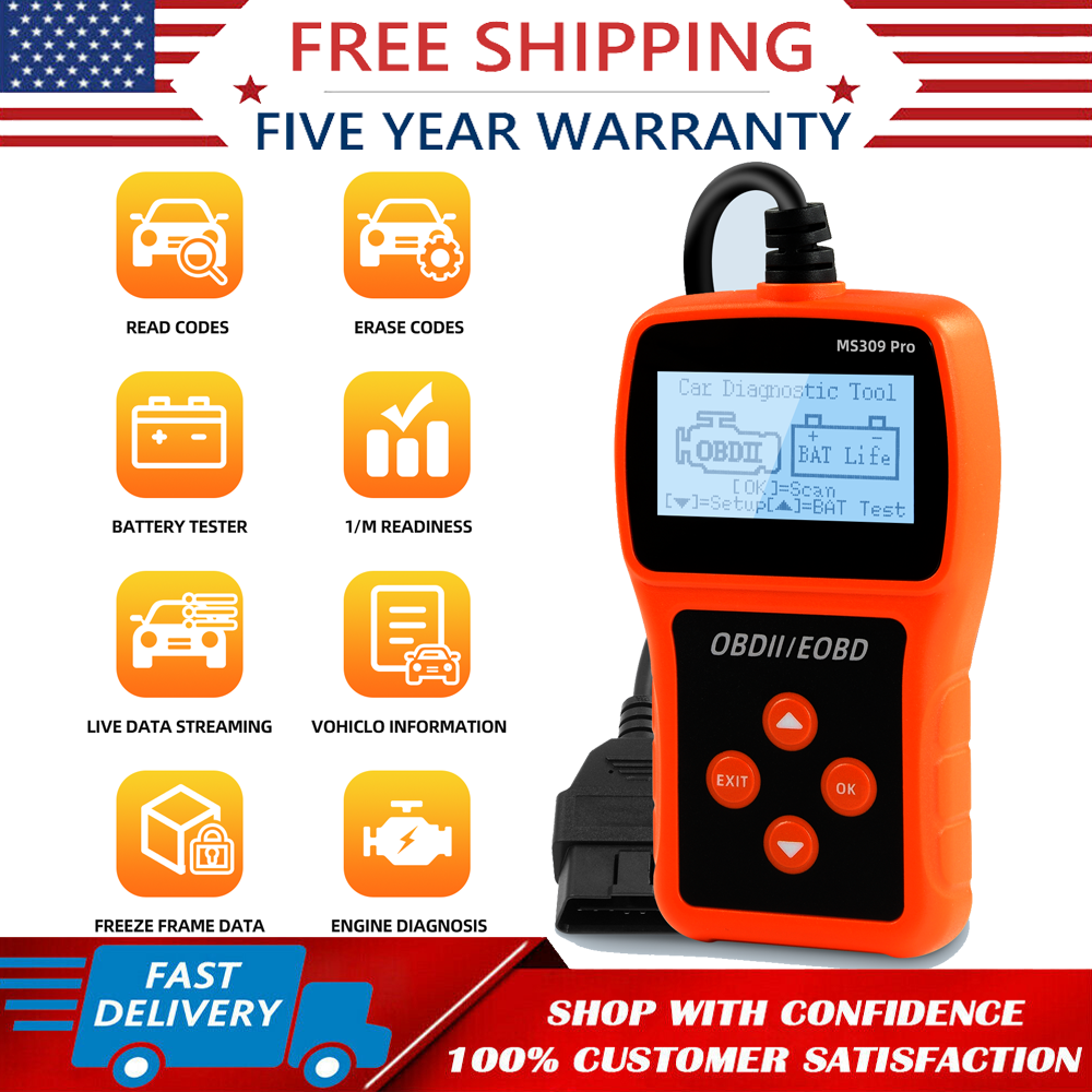MS309 Pro OBD2 Scanner OBDII Scanner Diagnostic Tool for Car, Truck and More-image