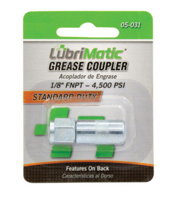 Lubrimatic Grease Gun Coupler Standard Duty 1/8''FNPT - 4500 PSI Lube New 05-031