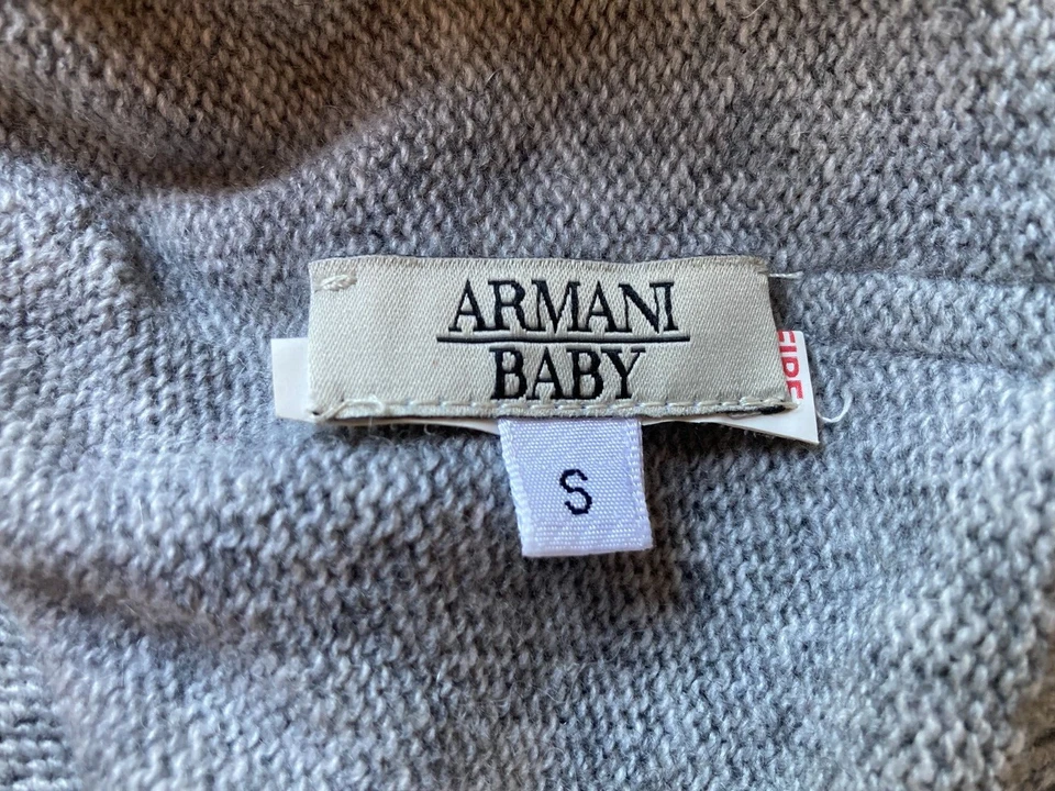 ARMANI Baby Mütze grau Wolle Größe S (60 - 68) wie neu!!! - Bild 3 von 3